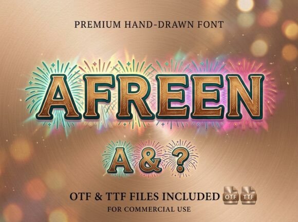 Afreen: The Vibrant Display Font for Celebratory Branding