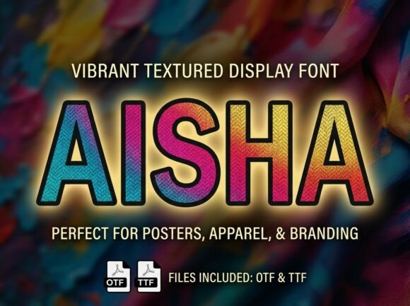 Aisha Display Font for Handmade Labels and Creative Brands