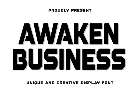 Awaken Business: A Festive Display Typeface for Holiday Editorial Design