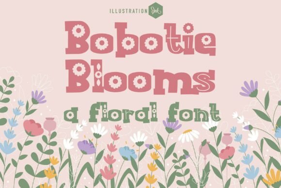 Bobotie Blooms Family: The Geometric Display Font for Editorial Design