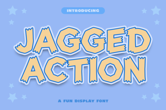 Jagged Action: The Bold Display Font for Impactful Editorial Design