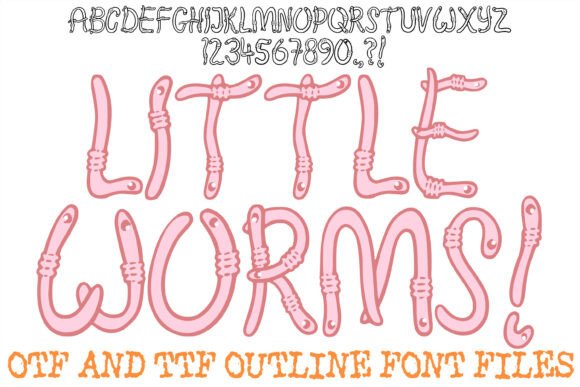 Little Worms: A Playful Display Typeface for Handmade Creators