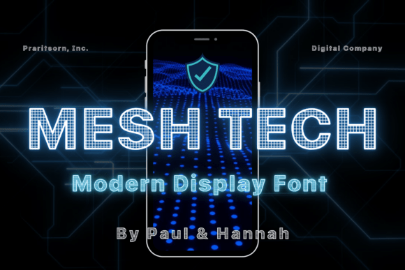 Mesh Tech: A Futuristic Display Font for Digital Branding