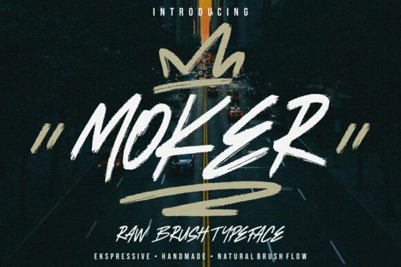 Moker: The Expressive Brush Typeface for Handmade Brands