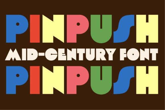 Pinpush: The Bold Display Typeface for Retro Branding