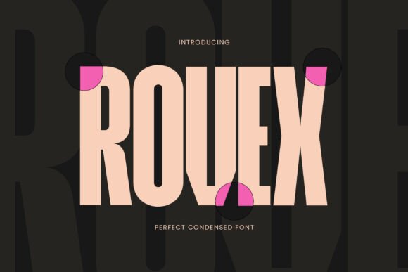 Rovex: A Bold Condensed Display Font for Modern Makers
