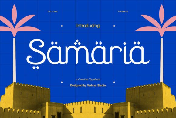 Samaria: A Creative Arabic-Fusion Display Typeface for Handmade Crafts