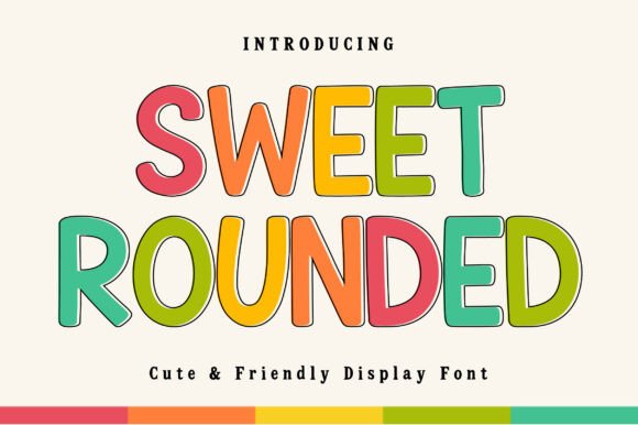 Sweet Rounded: A Bold Display Font for Vibrant Brand Identity