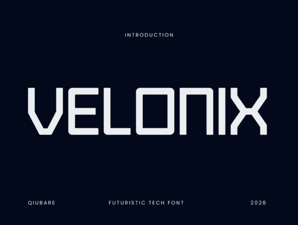 Velonix: A Futurist Display Font for Modern Editorial Design